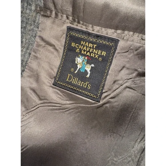 Vintage Hart Schaffner‎ Marx Camel Hair Blazer Men's 46L Plaid Sport Coat Suit - Picture 6 of 12